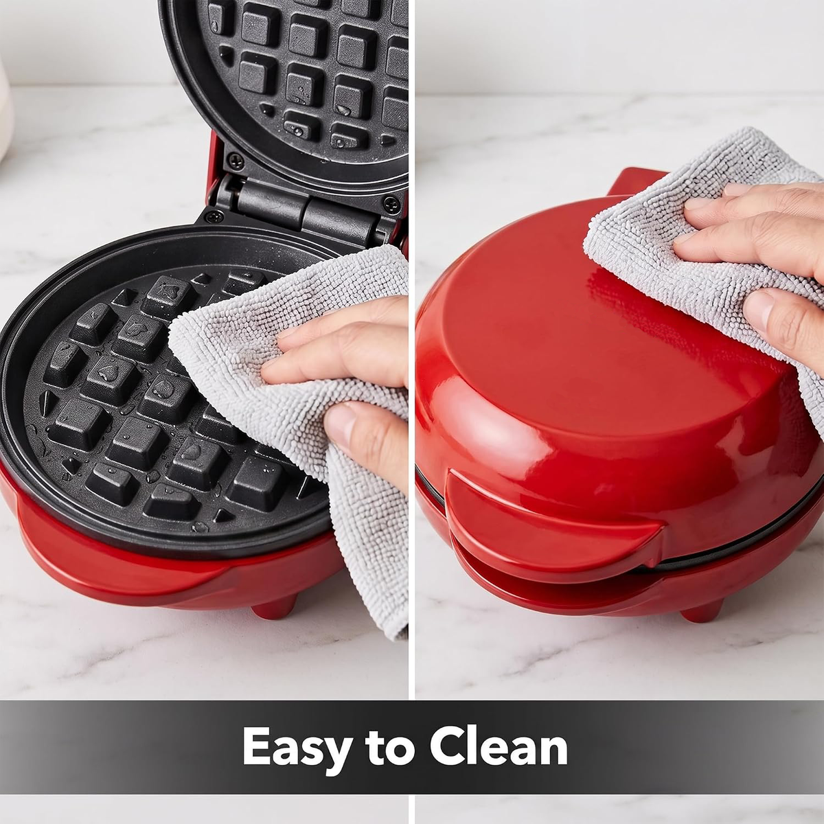 Compact Mini Waffle Maker for Small Breakfasts, US Plug