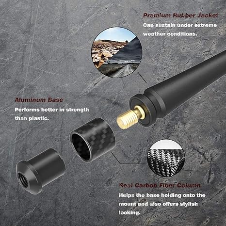 Universal M6 Thread Flexible Rubber Antenna Replacement Kit