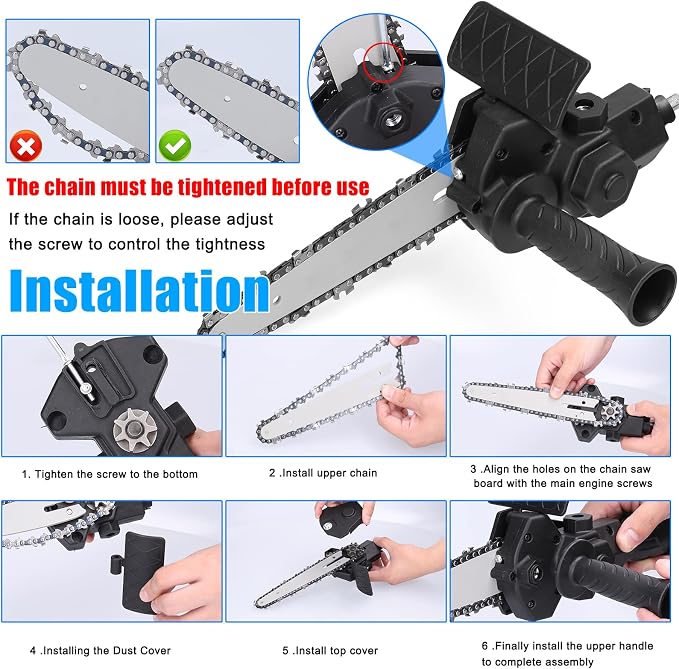 6-Inch Electric Drill Chainsaw Attachment
