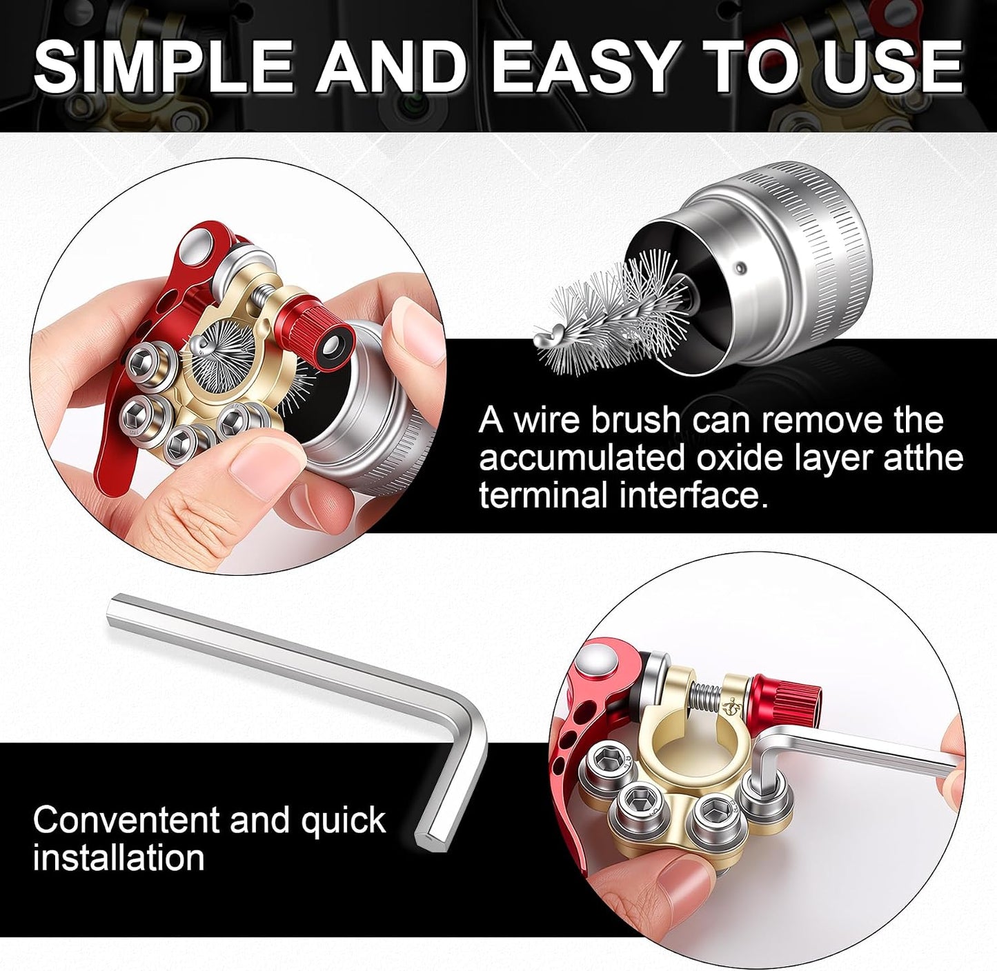 Copper Battery Terminal Quick-Disconnect Kit