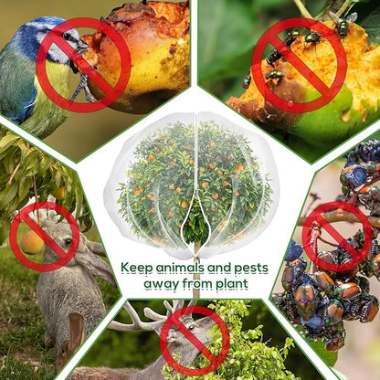 Fruit Tree Netting Cover with Zipper and Drawstring