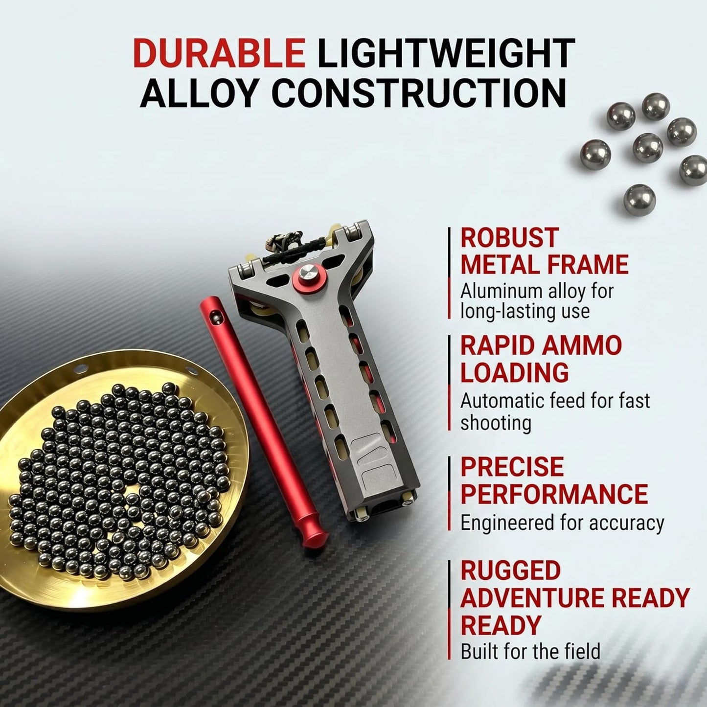 High Precision Outdoor Press-Load Rapid-Fire Slingshot