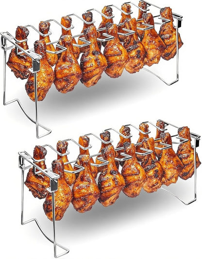2-Piece Set Professional Grade Stainless Steel Chicken Drumstick Holder