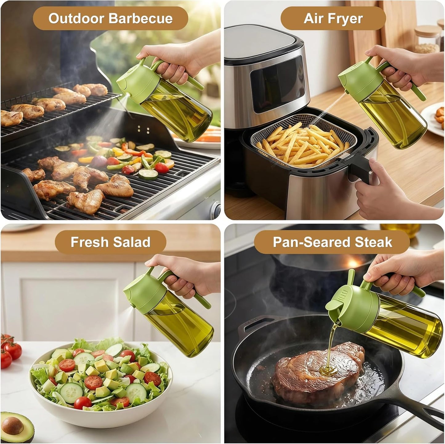 2-in-1 Light-Proof Oil Dispenser with Brush