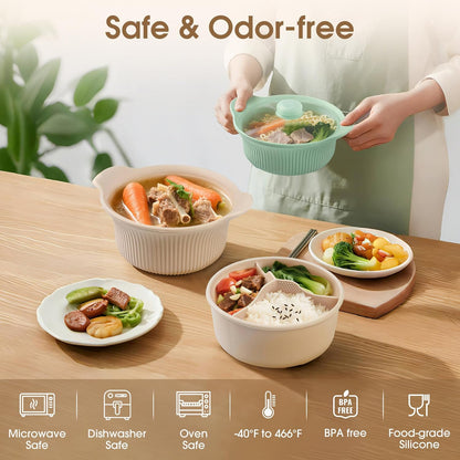 Large Divided Silicone Microwave Steamer