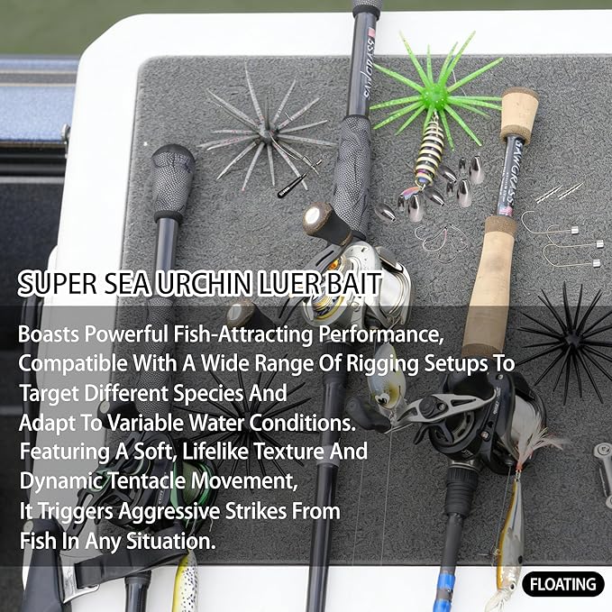 Floating Sea Urchin Soft Lures 6 Pack Set