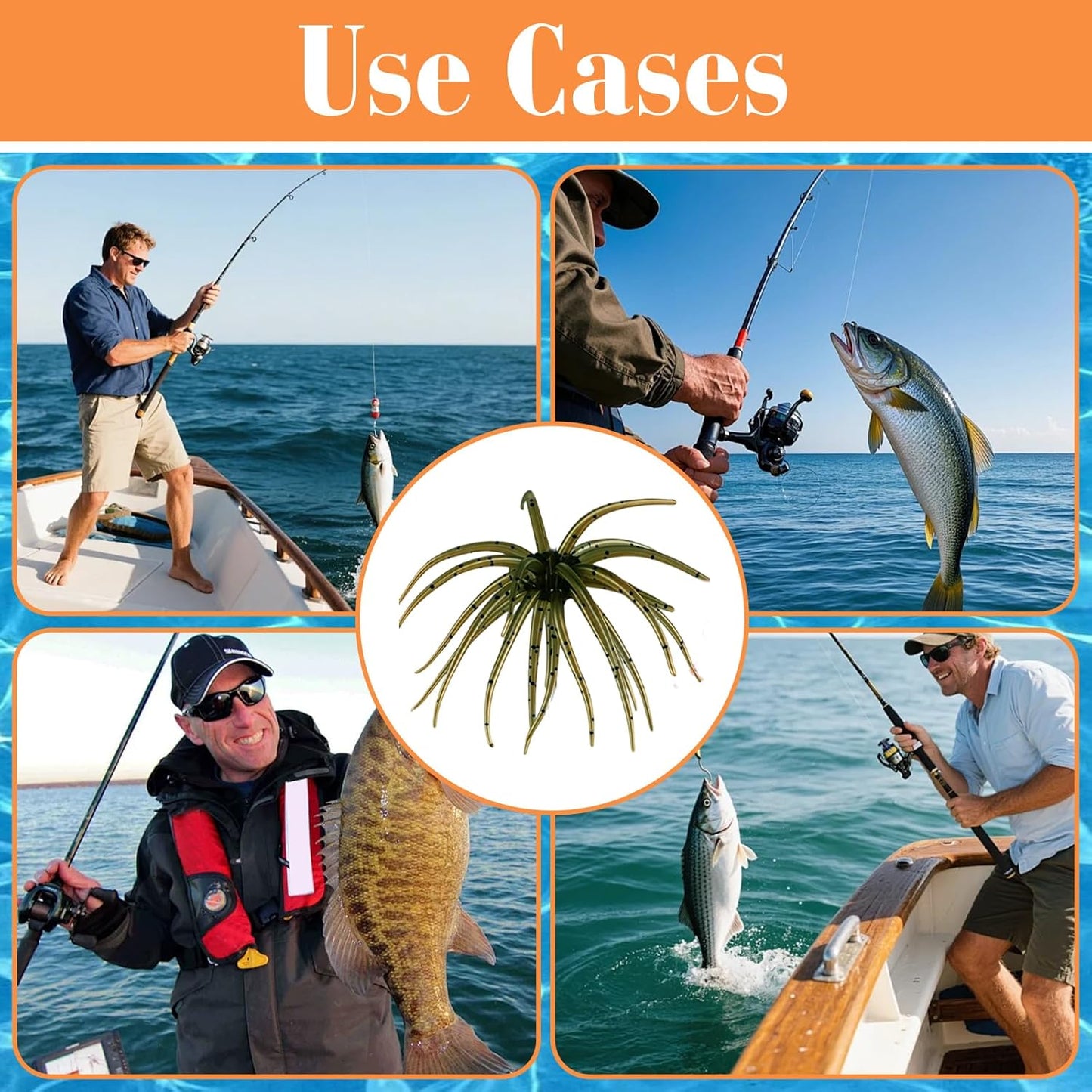 Floating Sea Urchin Soft Lures 6 Pack Set