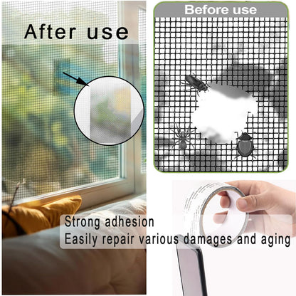 3 Rolls Grey Window Screen Repair Tape(2 W×80 L)
