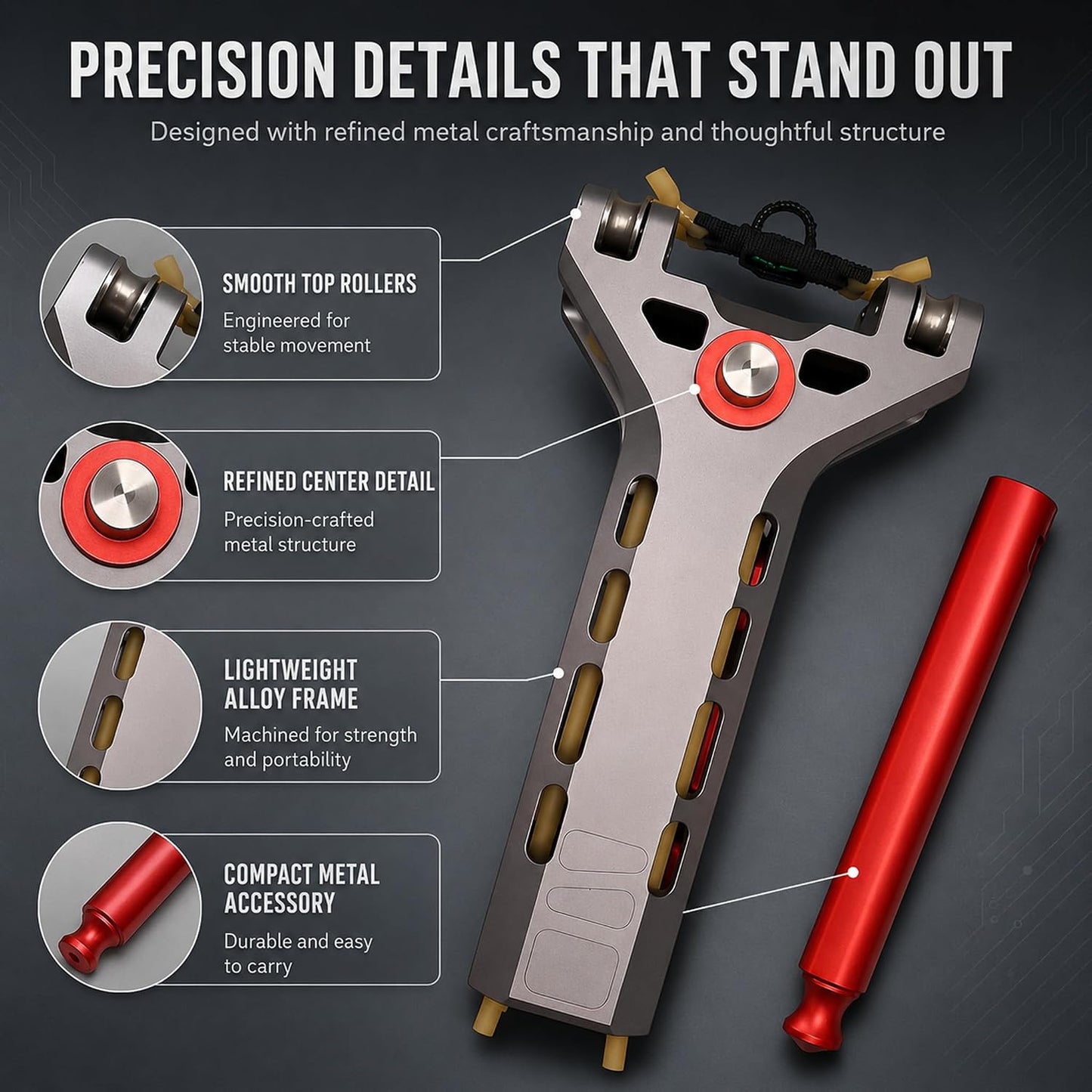 High Precision Outdoor Press-Load Rapid-Fire Slingshot