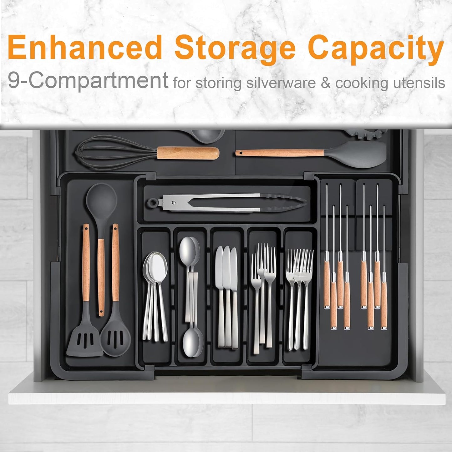 Expandable Large Kitchen Drawer Organizer