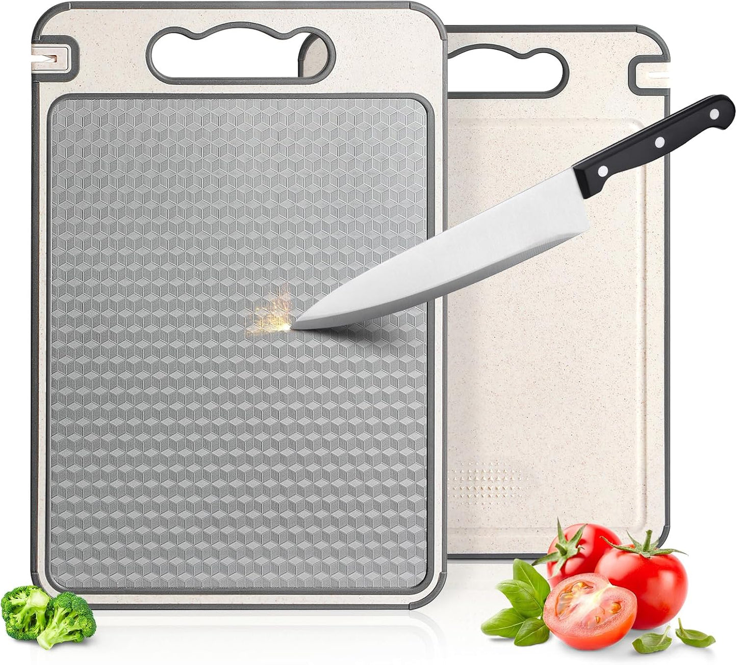Double Sided Stainless Steel Kitchen Cutting Board