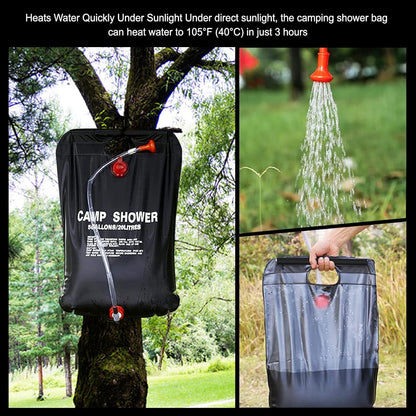 Solar-Powered Luxury Camp Shower | Portable Hot Water Outdoor Shower Bag