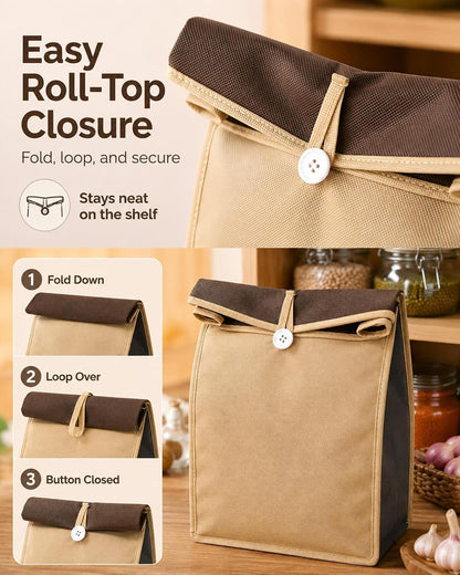 Reusable Potato Storage Bag with Zip Access