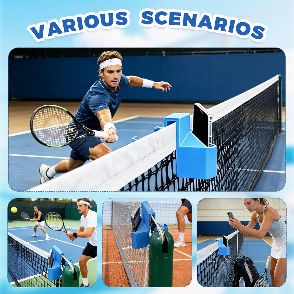 Tennis Net Phone Filming Mount