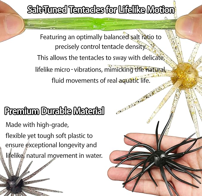 Floating Sea Urchin Soft Lures 6 Pack Set