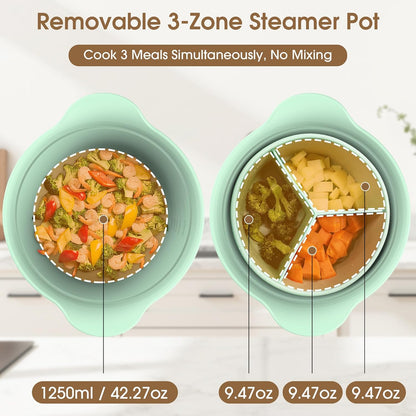 Large Divided Silicone Microwave Steamer