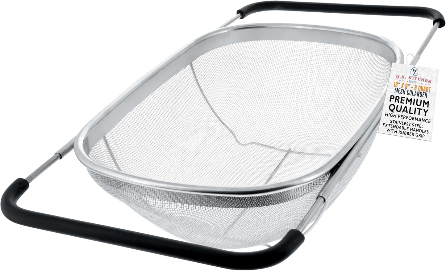 Over the Sink Colander Strainer Basket Stainless Steel