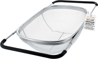 Over the Sink Colander Strainer Basket Stainless Steel