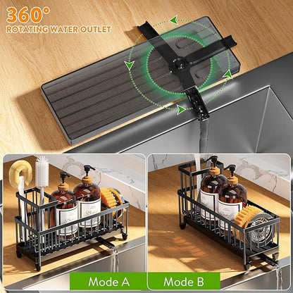 Adjustable Kitchen Sink Caddy with Drip Tray