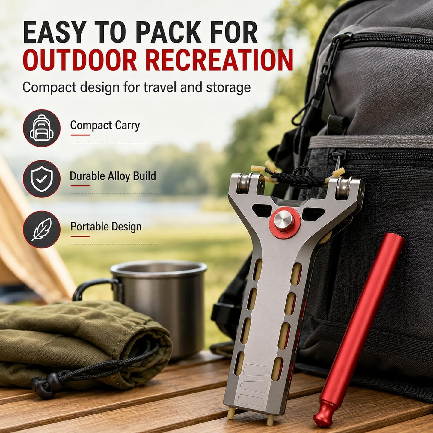 High Precision Outdoor Press-Load Rapid-Fire Slingshot