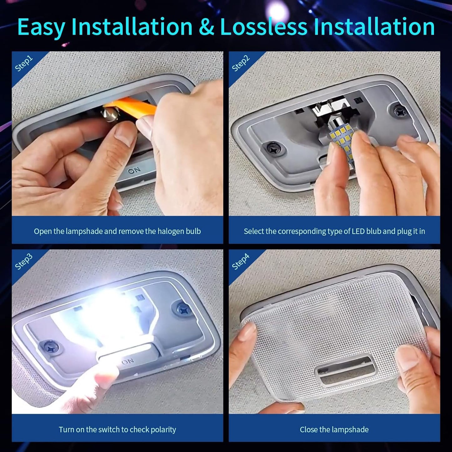 42 Pieces Universal Interior Car Lights