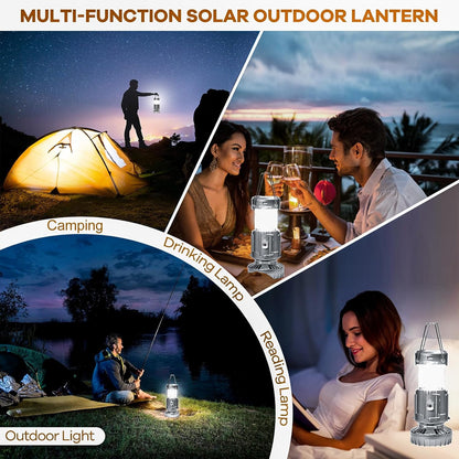 6 in 1 Portable Outdoor Led Camping Lantern with Fan