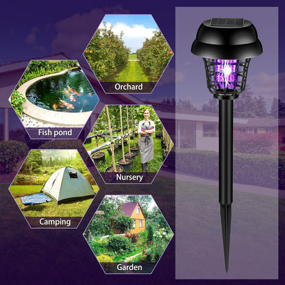 Solar Powered Stake Mosquito Killer Lamp 2 Pack