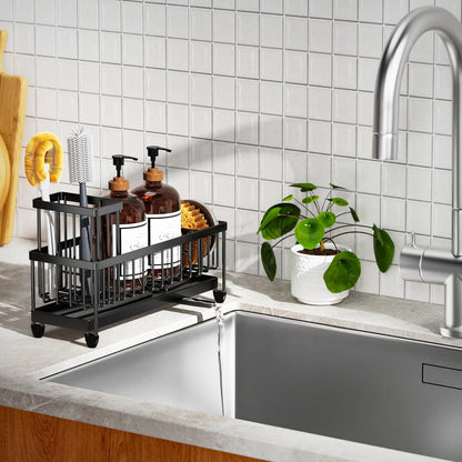 Adjustable Kitchen Sink Caddy with Drip Tray