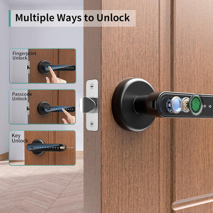 Fingerprint Smart Door Lock with Keypad & Handle