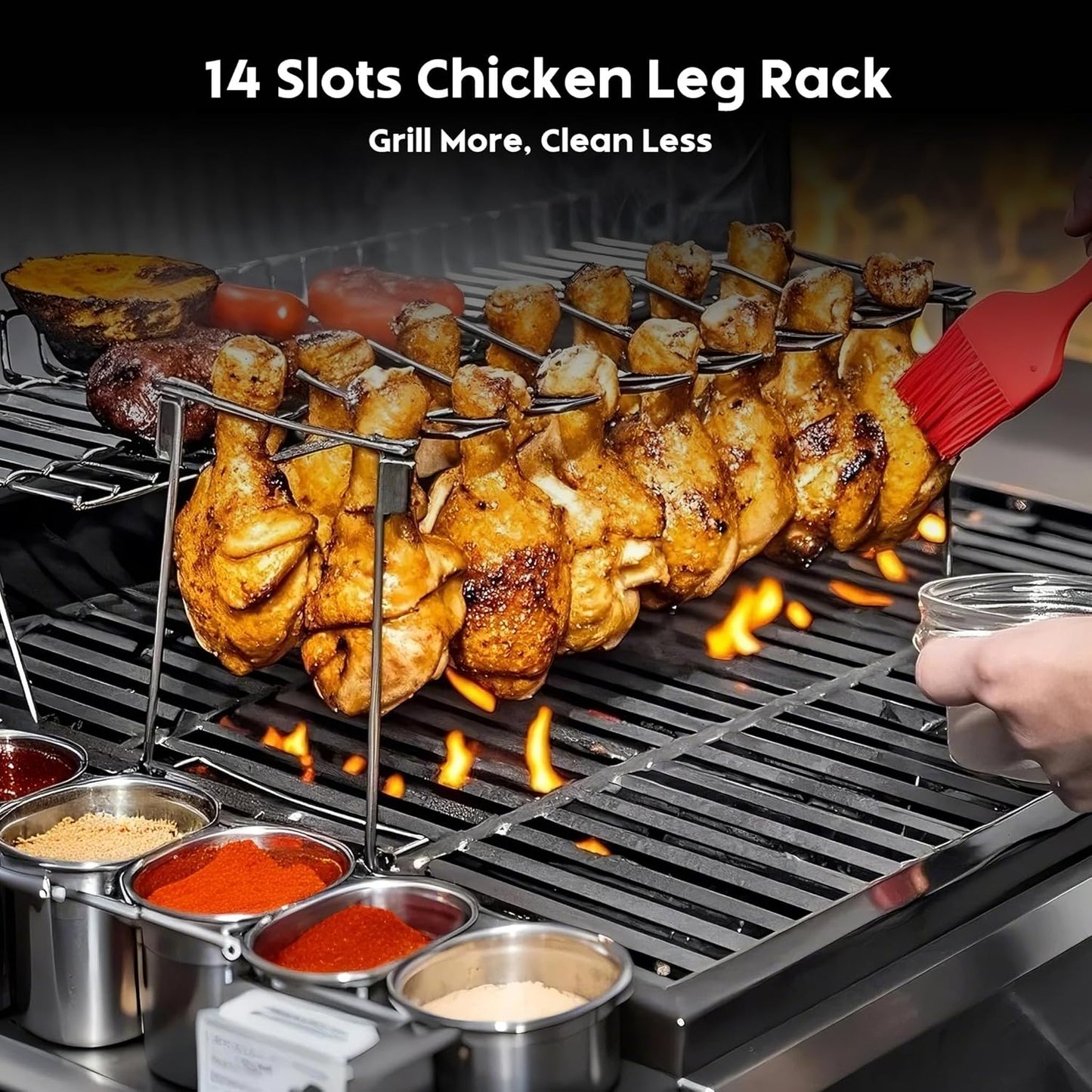 2-Piece Set Professional Grade Stainless Steel Chicken Drumstick Holder
