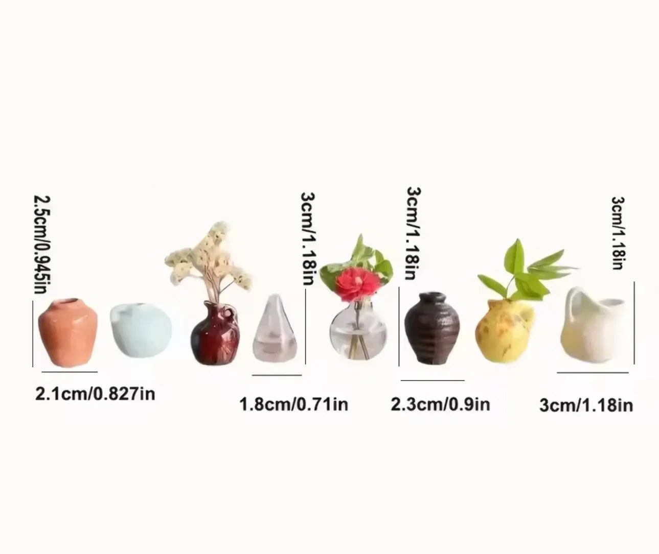 Mini Flower Vase Fridge Magnets