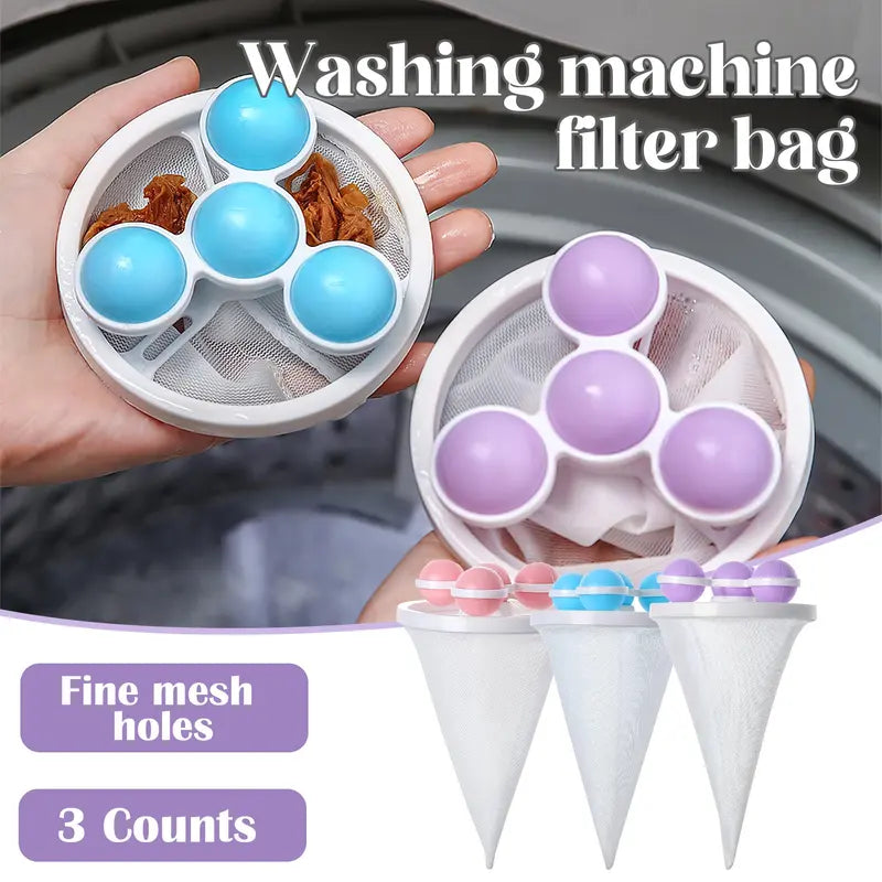 🔥 Flash Sale: 50% OFF – Pet Hair & Lint Catcher – Reusable Floating Filter Bag – 5-Pack
