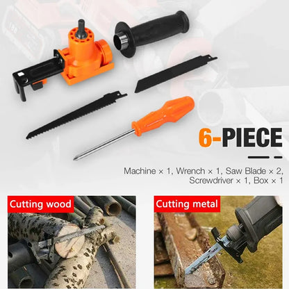 Electric Drill to Reciprocating Saw Adapter Kit