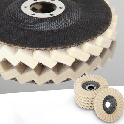 🔥3PCS-Wool Felt Flap Discs Polishing Wheel