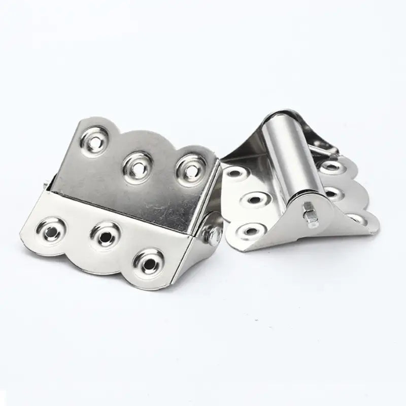 Stainless-Look Self-Closing Spring Hinge Set for Doors