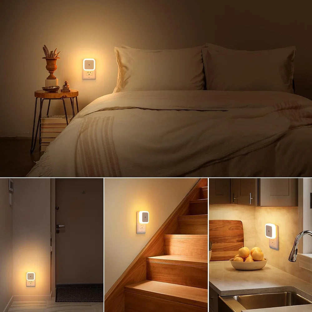 Light Sensor Square LED Night Lamp 6 Pack
