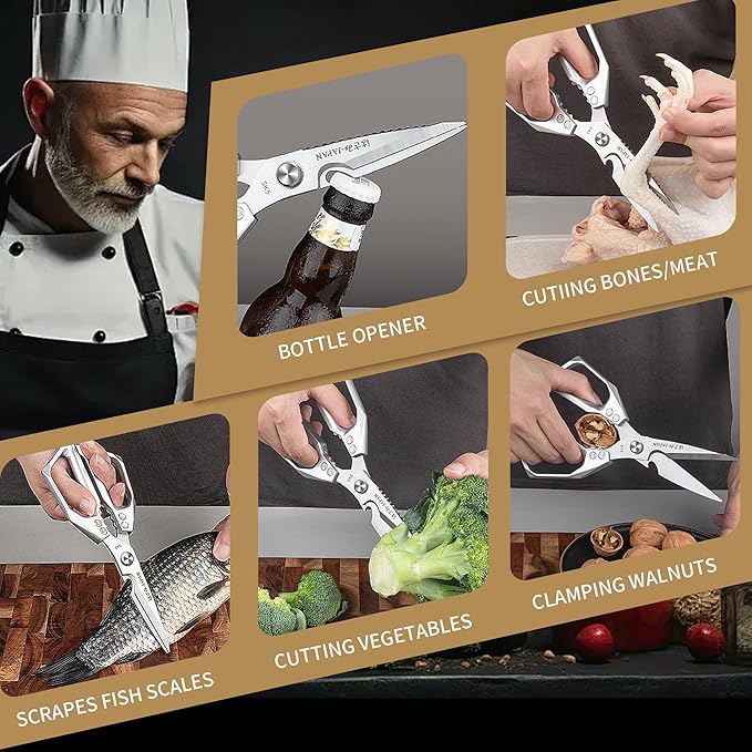 Premium Stainless Steel Kitchen Scissors