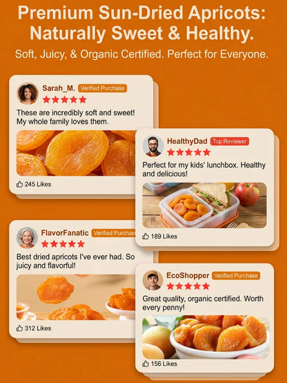 No-Sugar-Added Dried Apricots – 500 g Bag