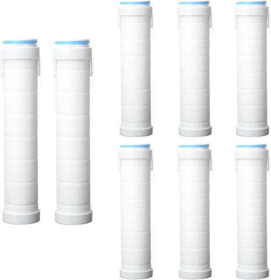 Shower Filter Replacement Cartridges - 8-Pack | For Handheld Shower Heads | Removes Chlorine & Mineral Deposits