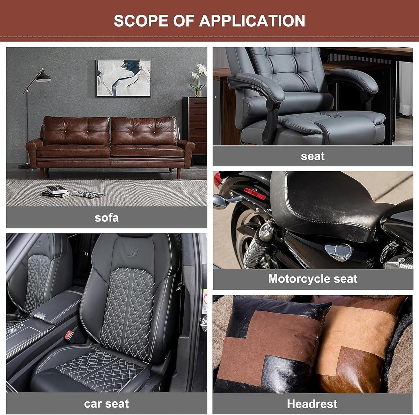 Self Adhesive Leather Repair Patch Kit 3 Meters Per Piece