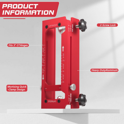Adjustable Door Hinge Mortise Jig Kit - image 1
