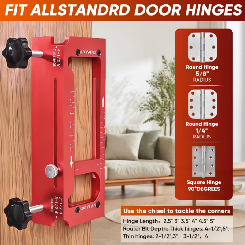 Adjustable Door Hinge Mortise Jig Kit - image 5