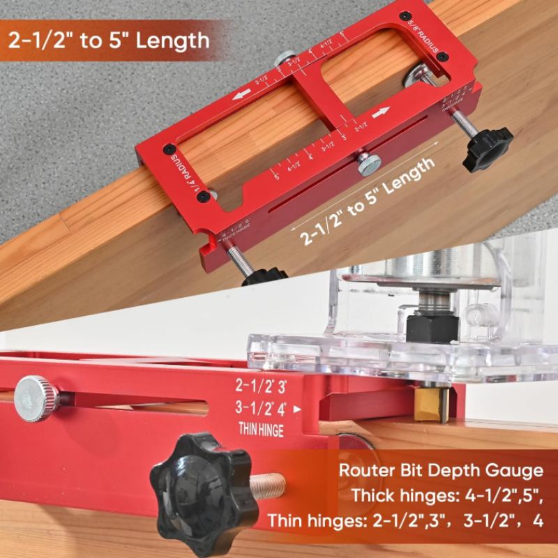 Adjustable Door Hinge Mortise Jig Kit - image 6