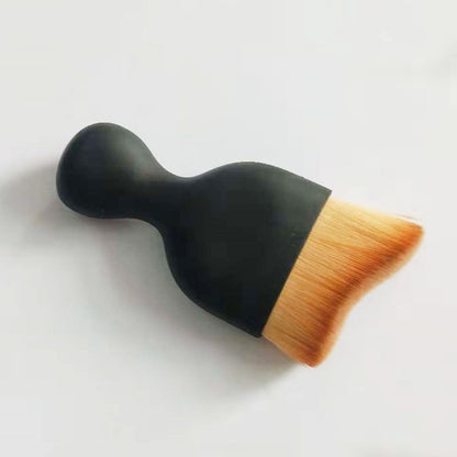 2-Piece Brown Curved Brush Set