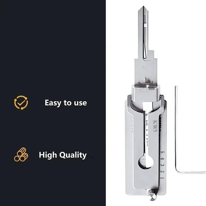 Stainless Steel Key Decoder Tool for Locksmith Training & Educational Use