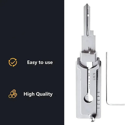 Stainless Steel Key Decoder Tool for Locksmith Training & Educational Use