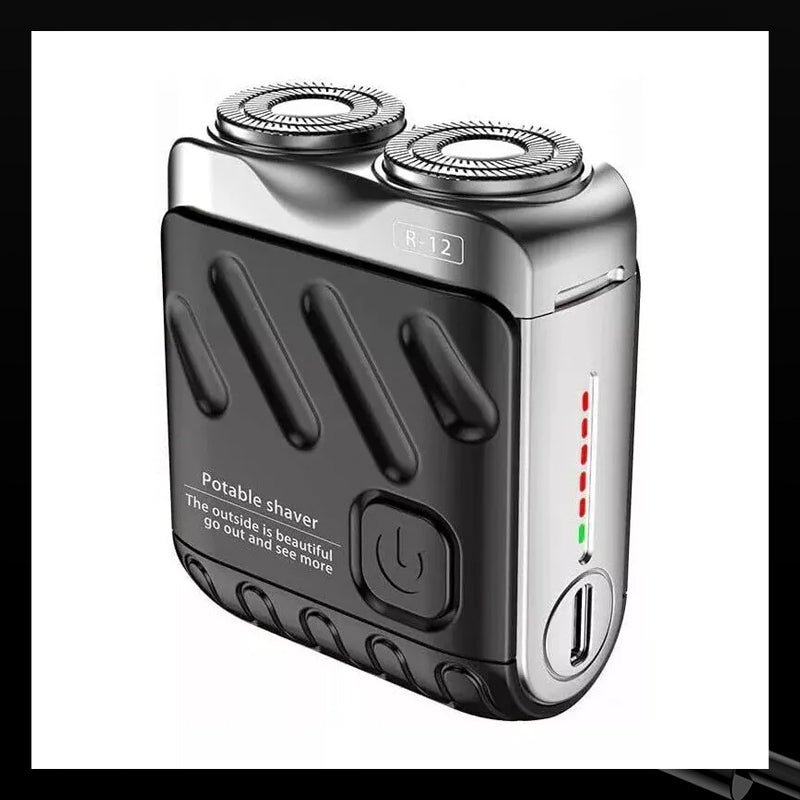 Next-generation portable rotary dual-ring electric shaver.