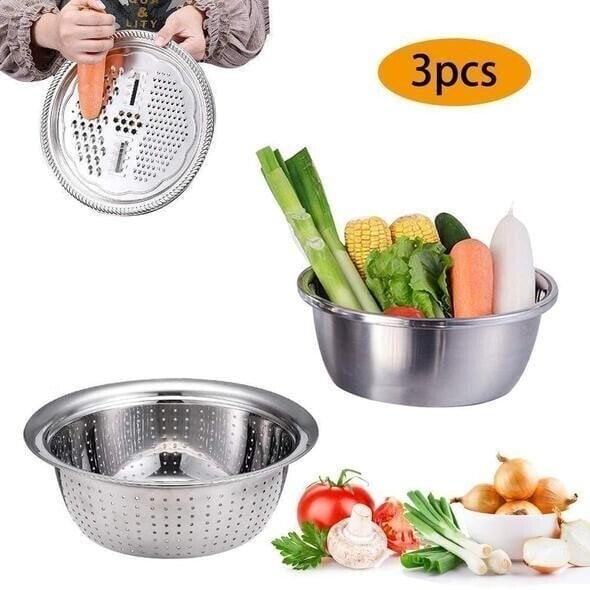 Stainless Steel Grater Bowl Set