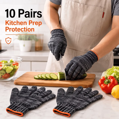 10 Pairs Knitted Durable Protective Work Gloves