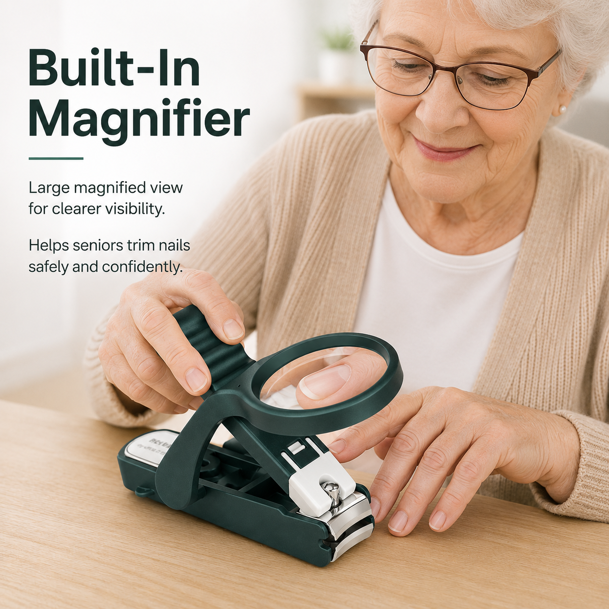 Magnifying Nail Clippers Set for Seniors